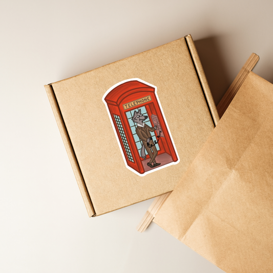 Wolf telephone - Sticker